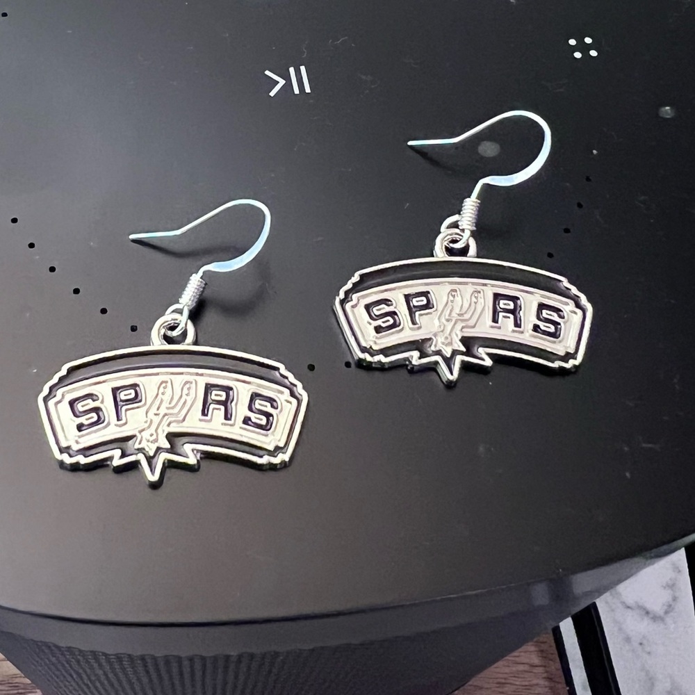 NWOT - Silver Spurs Logo Earrings